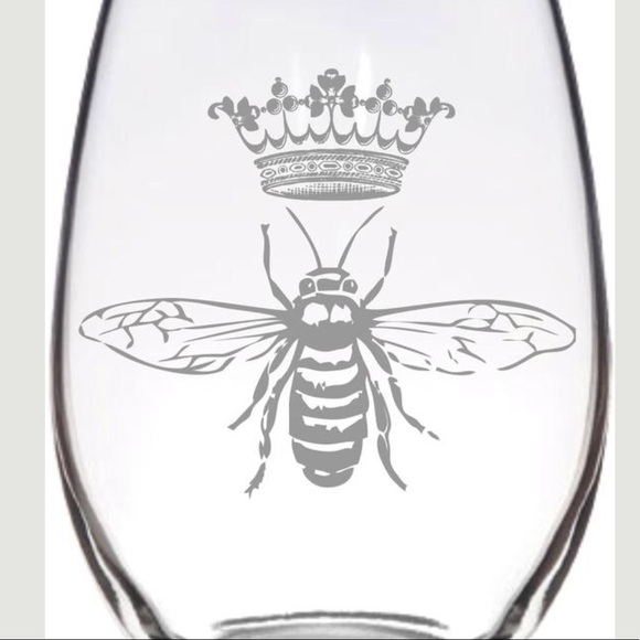 COPY - Queen Bee Wine Glass - Picture 2 of 2